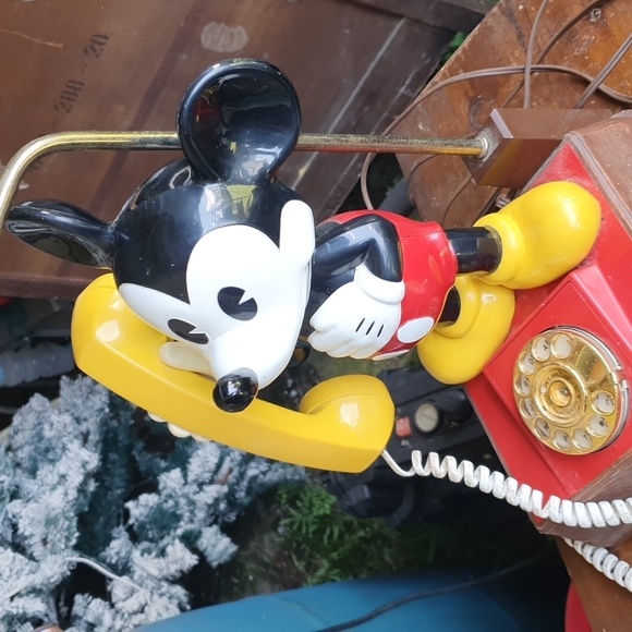 Rare Unique Vintage MCM Collectable Mickey Mouse Rotary Phone Lamp Walt Disney - Picture 8 of 15